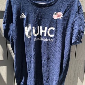 Navy blue revolution soccer t-shirt